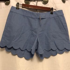 New J. Crew linen blend light blue shorts!